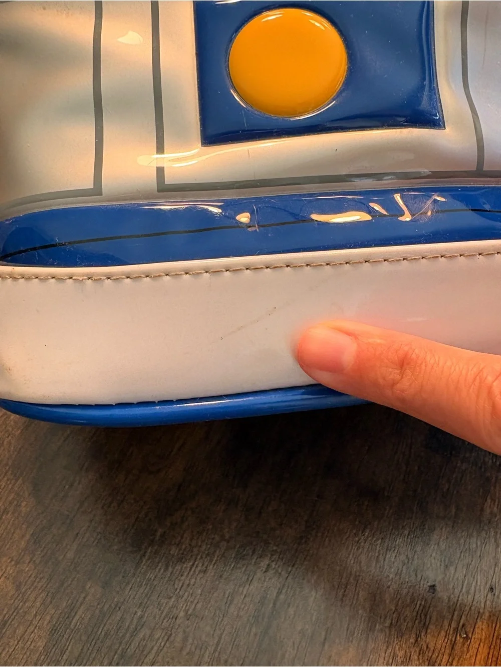 Loungefly Star Wars R2-D2 Kids Blue White Patent Mini Satchel